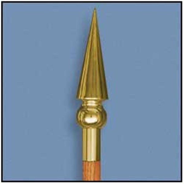 Annin Flagmakers Annin Flagmakers 607356 8 in. Round Spear Brass Plated 607356